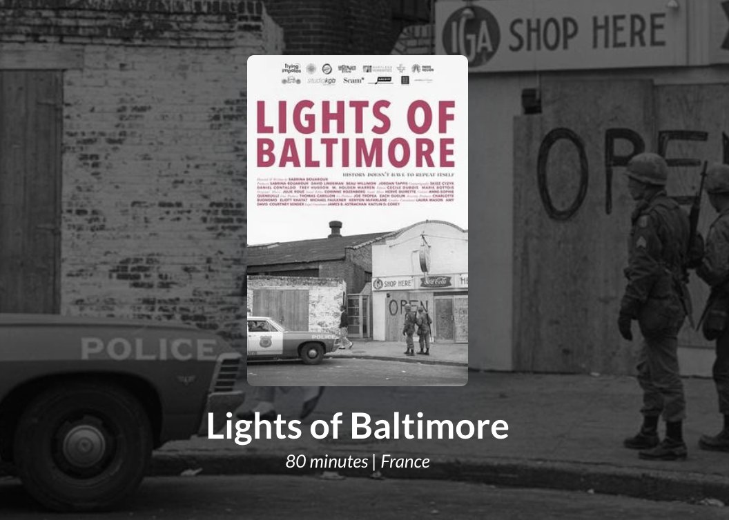 Join us TONIGHT at 8PM EST to watch LOB and to hear from Director Sabrina Bouarour about her take on the film. Don’t forget that LOB is eligible for the AUDIENCE award and every vote counts!!

#Oceancityfilmfestival #lightsofbaltimore #LOBthemovie #filmfestival #BLM #baltimore