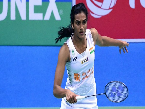 ANI's tweet photo. Swiss Open 2021: Shuttler PV Sindhu wins silver after losing to top seed Carolina Marin 12-21, 5-21 in the final of women's singles https://t.co/3CoLoRSeX1