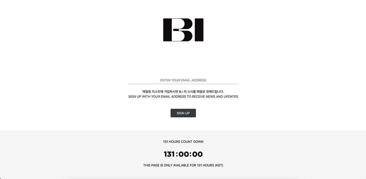 [131EXCLUSIVE MAILING SERVICE OPEN]
⠀
131LABEL의 EXCLUSIVE 메일링 서비스 구독 페이지가 오픈되었습니다. 해당 페이지는 131 시간 한정으로 오픈됩니다.

>> ch-131.com/131exclusive

#131 #131LABEL #BI #비아이 #131EXCLUSIVE <a href="/shxx131bi131/">김한빈</a>