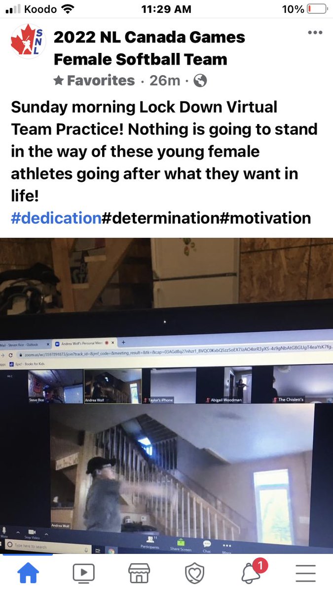 NlFemale's tweet photo. Dedicated and making it work in Lockdown mode @NlFemale @SoftballNL @SoftballCanada  We got this and thanks to our amazing coaching staff 💪🥎 https://t.co/4mYsnQSmXU