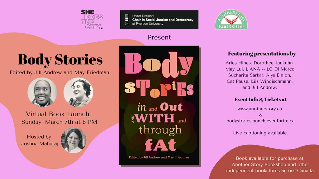 JILLSLASTWORD's tweet photo. TONIGHT 8PM!
Body Body Body Body Body Body Body Body Body Body Body
BODY STORIES In and Out and With and Through Fat: BOOK LAUNCH!
THANKS to our presenters
@shedoesthecity
@DemeterPress
@RyeSJChair
@AnotherStoryTO
And host @joshnamaharaj
#BodyStoriesTO
#BodyStoriesDemeter https://t.co/hmKGoiTt1j