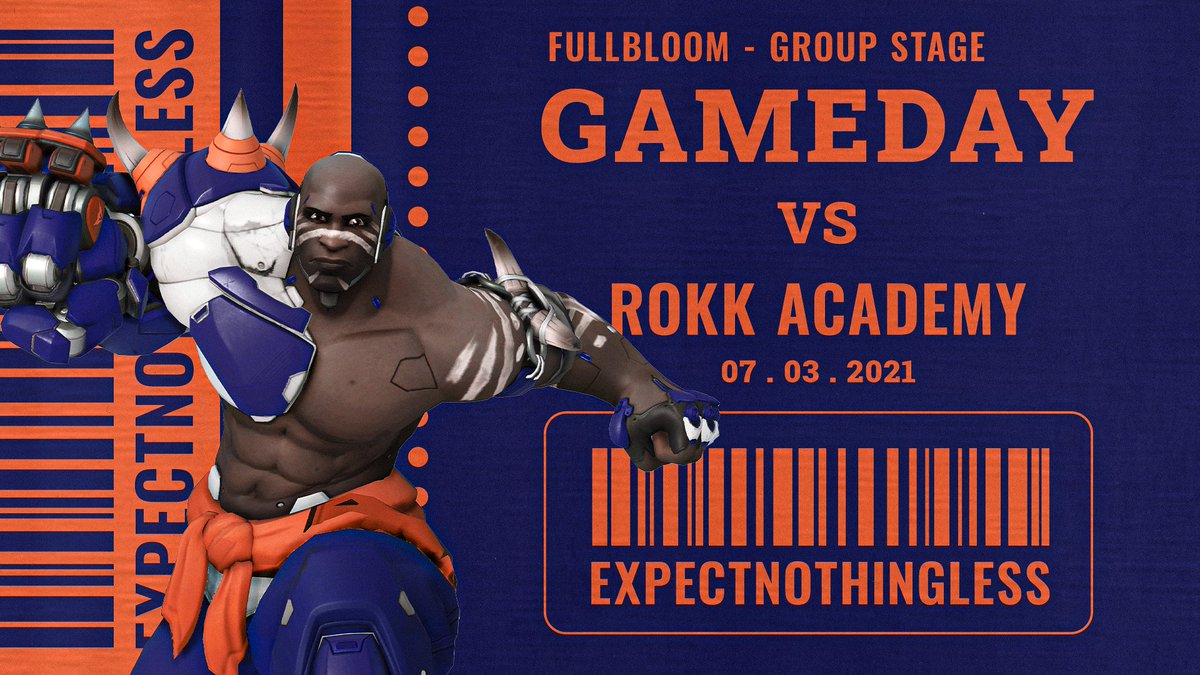 Ce soir, 2e match de poules du <a href="/FullBloom_OW/">Full Bloom</a> 

Notre équipe affrontera les joueurs de Rokk Academy à 21h, que les meilleurs gagnent !