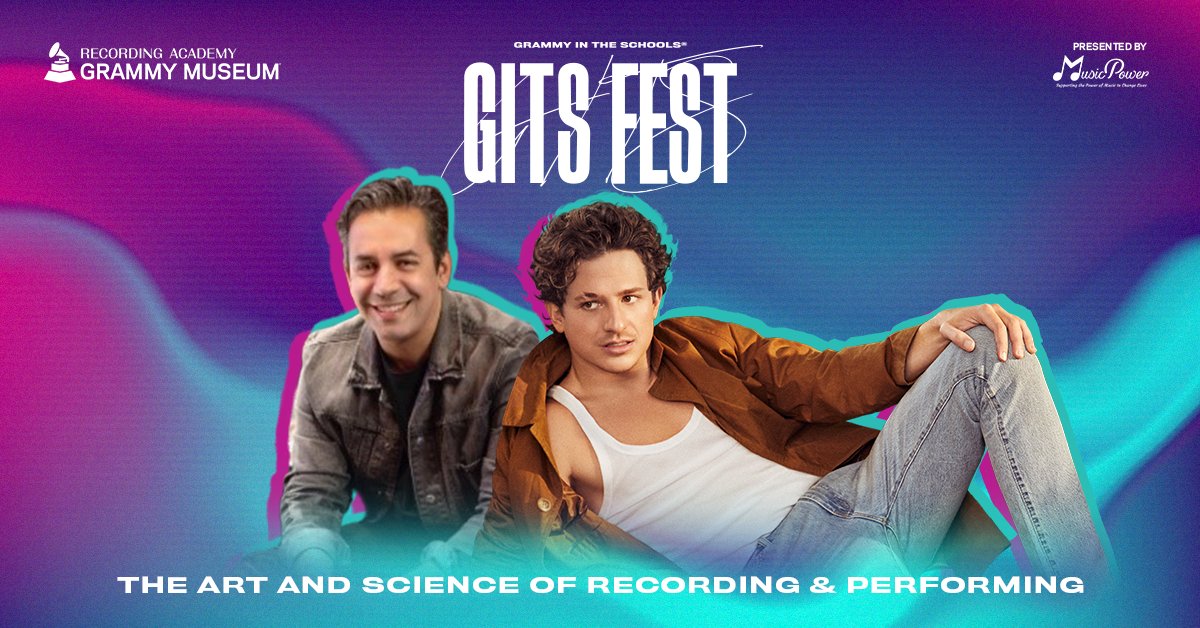 GRAMMY Museum (@grammymuseum) on Twitter photo Cover the basics of recording, songwriting & performing with <a href="/charlieputh/">Charlie Puth</a> and Manny Marroquin (<a href="/MMMixes/">Manny Marroquin</a>). 🎤 Register for #GITSFest to get free access to the virtual conversation: gitsfest.com Cover the basics of recording, songwriting & performing with <a href="/charlieputh/">Charlie Puth</a> and Manny Marroquin (<a href="/MMMixes/">Manny Marroquin</a>). 🎤 Register for #GITSFest to get free access to the virtual conversation: gitsfest.com