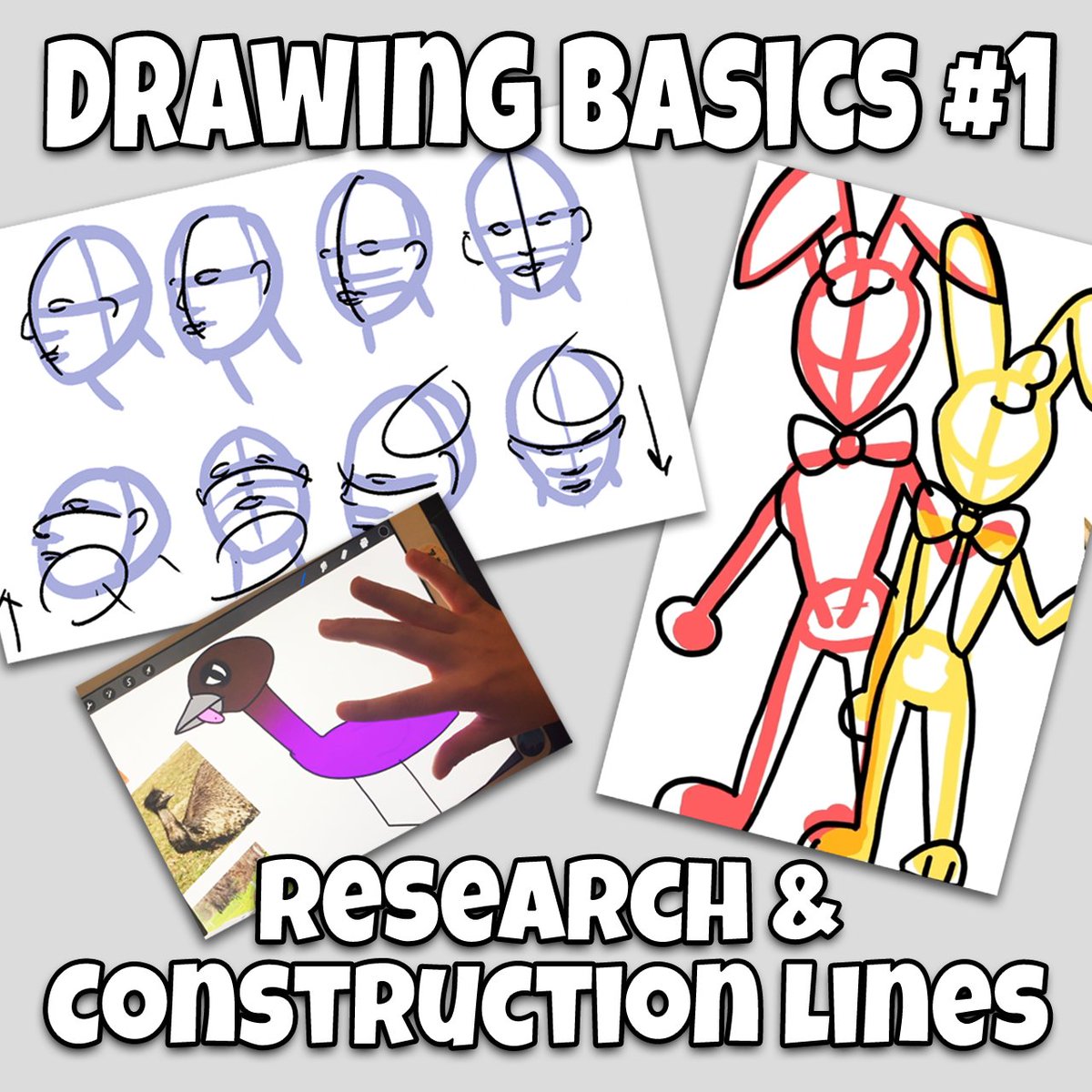 This week, the family looks at how to use #ImageResearch & #ConstructionLines to make drawing easier with #Pencils, #Procreate, & #Photoshop.  For #artists of all ages wanting to #draw, but don't know where to start.

youtu.be/rOa4ORNTdJE

#EmoEmu #Vanny #Glitchtrap #sketching