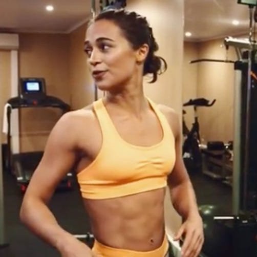 Alicia Vikander Tomb Raider workout