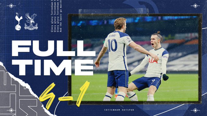 Hasil akhir Tottenham 4-1 Palace