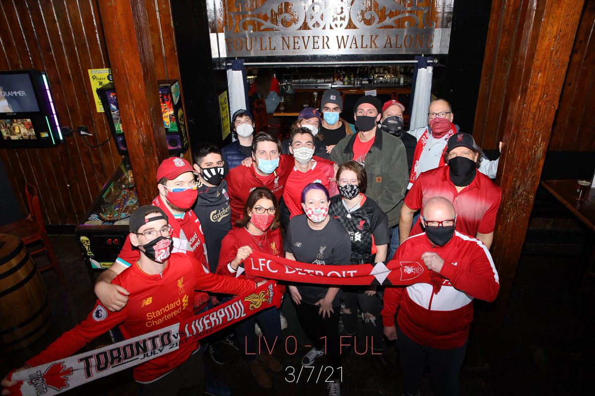 OLSCDetroit's tweet photo. Cheers to the OLSC for making today's match day as bearable as possible. Sir Bill Shankly once said: "If you can't support us when we lose or draw, don't support us when we win"

#OLSCDetroit
#YNWA
#LFC
#NBCSports
#myPLmorning https://t.co/kIob0NgX6n
