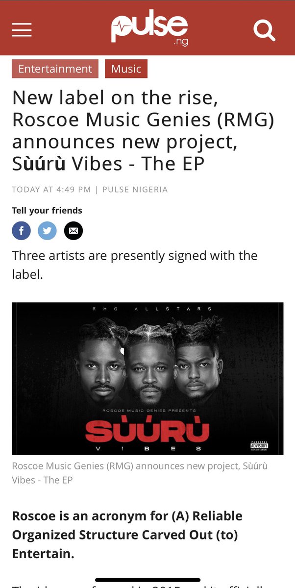 DopeBoiy's tweet photo. Shout out to @PulseNigeria247 for putting us on.
Sùúrù Vibes
March 12th
Pre-order link in bio
#suuru #suuruvibes #NewMusicFriday #vibes
@YokeeGilla @Muyiwa_frank @DAMYdotcom @Roscoemusicgen https://t.co/1m1plKV4EX
