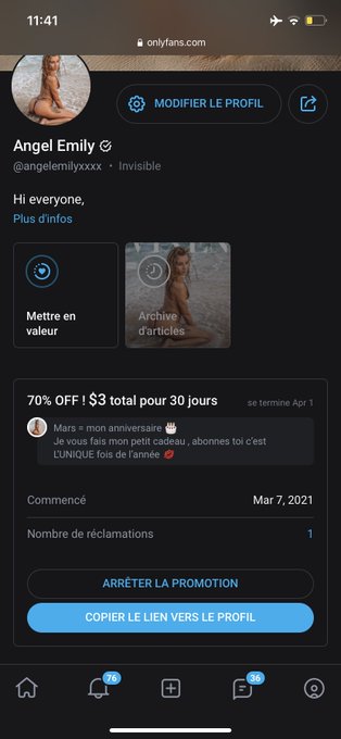 🎁 Mars c&rsquo;est le mois de mon anniversaire alors je vous fais moi m&ecirc;me un petit cadeau 🎁   MON ONLYFANS<a href="/tag/iloveyou"class="tags"><span>#iloveyou</span></a><a href="/tag/sun"class="tags"><span>#sun</span></a><a href="/tag/beach"class="tags"><span>#beach</span></a>