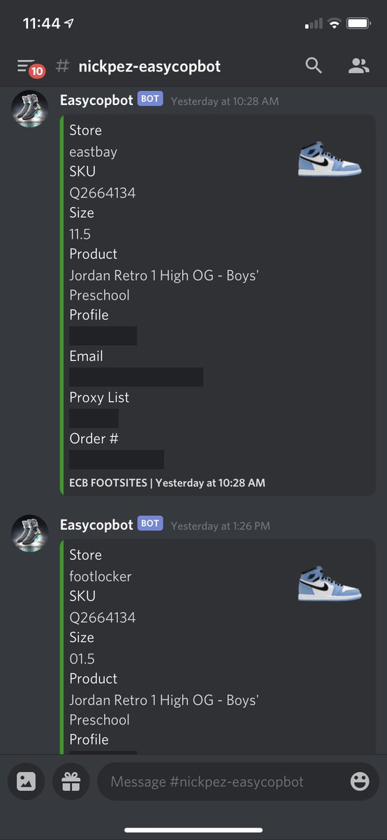 SneakersNick's tweet photo. thanks @EasyCopBots https://t.co/OyIcGxege7