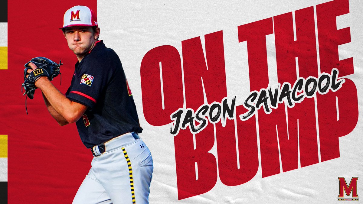 TerpsBaseball's tweet photo. The freshman right-hander gets the ball for the series finale.

Savacool was one of the best high school arms in the nation during his time at Baker. Now he's making his first collegiate start 🐢

#DirtyTerps https://t.co/9WBjhV5bgD
