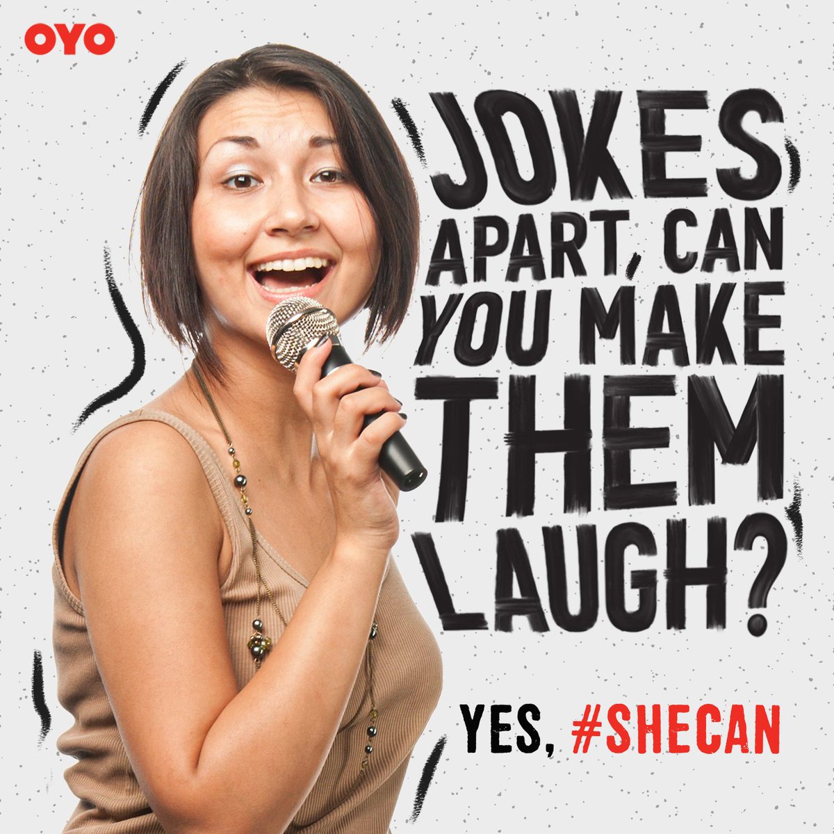 OYOUAE's tweet photo. She is witty. She can make you ROFL. Yes, #SheCan.

Searching for a right corner to write your jokes, we gotcha a place just for you.

Book Now: https://t.co/NW6u4NNLy9

#InternationalWomensDay #ChooseToChallenge #WomenInLeadership #SheCan https://t.co/hQXk6Aiijq