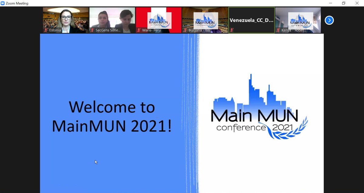 GoetheGoesNMUN's tweet photo. With five committees present, this year’s MainMUN was a weekend full of diplomatic discussions and insightful debates. Despite the online environment, almost 120 delegates took part in making this conference an unforgettable and interconnected experience! https://t.co/ZqsayIEKKv