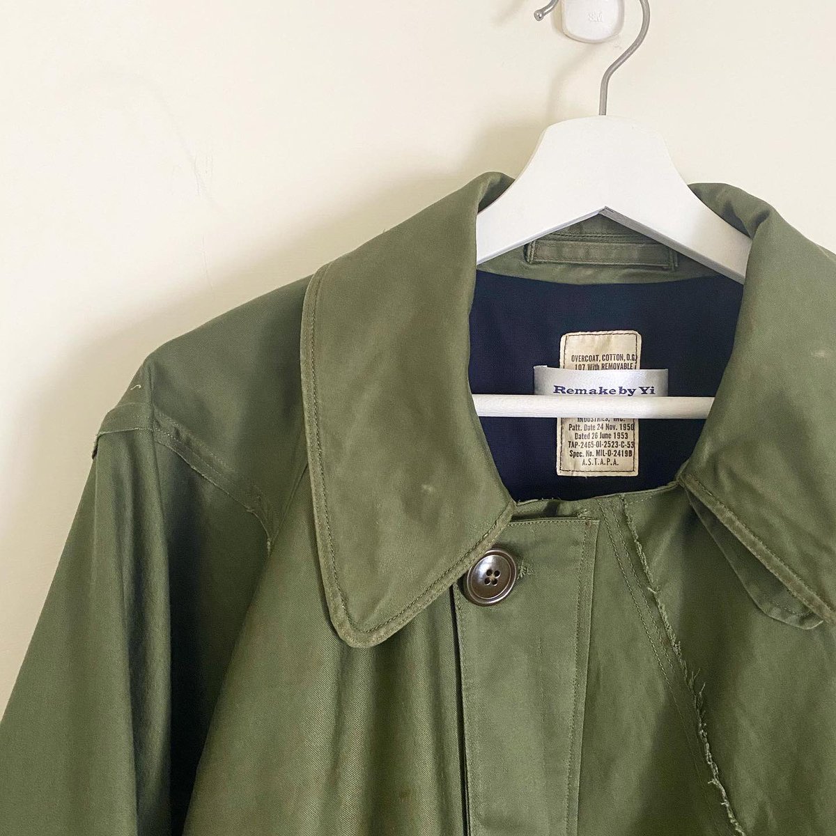 Remake by Yi Coat (1953 Korean War US Army Overcoat Cotton OG 107 