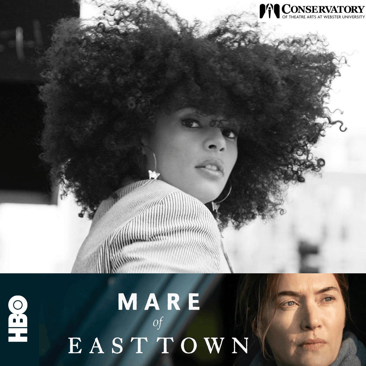 WConservatory's tweet photo. #WebCoAlumniSpotlight
Catch WebCo alum Kiah McKirnan (Acting ’19) in Mare of Easttown, which comes to HBO Max on April 19th!
#WebCoWorks #WebCoAlumni @WebsterU https://t.co/VuAme4n6C0