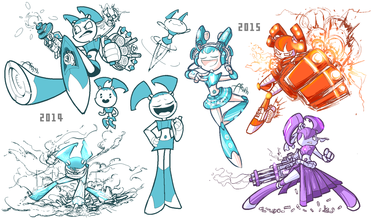 A little history of MLaaTR fan arts I did from time to time.
Come to think of it, XJ-9 was one of the huge motivator for me to start digital art back in the day. 