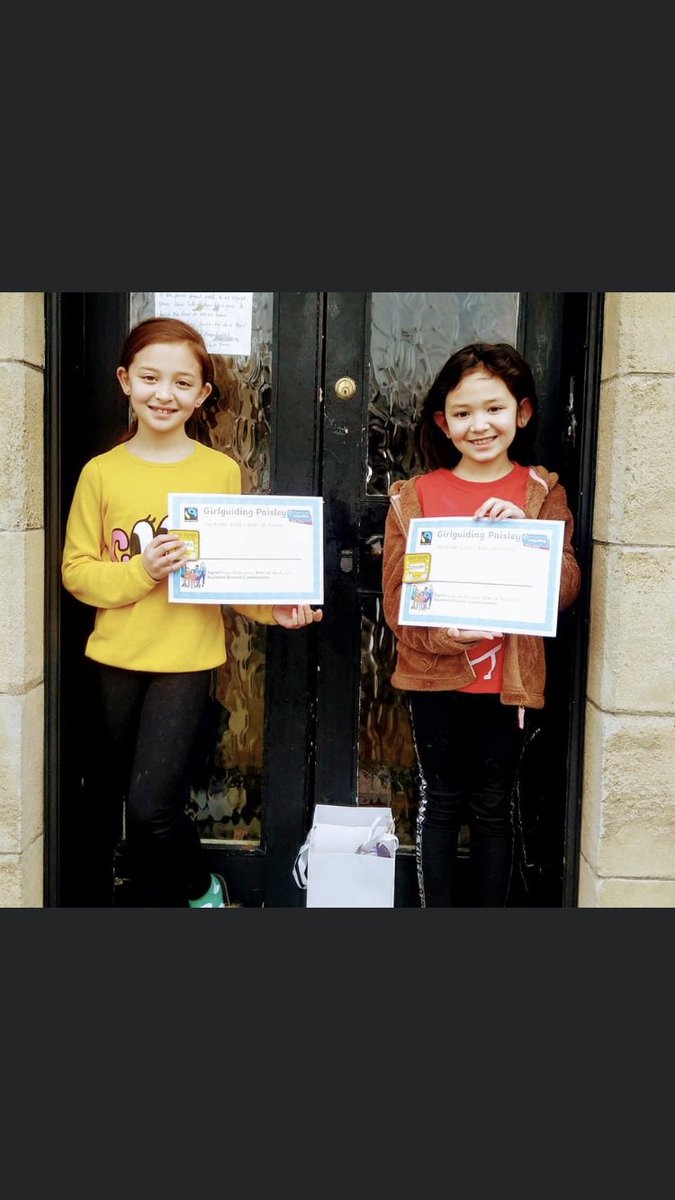 GuidesPaisley's tweet photo. Congratulations to our winners of the FairTrade Cook/Bake off! Frances from 3rd South Rainbows, Meiyee and Ruyi from 39thA  Brownies, Rachel G 9th Paisley Guides and Leader Lorraine from 8th Paisley Guides! Congratulations everyone!🍪🍰 @GirlguidingScot @Chief_Guide https://t.co/ErxZuORYLB