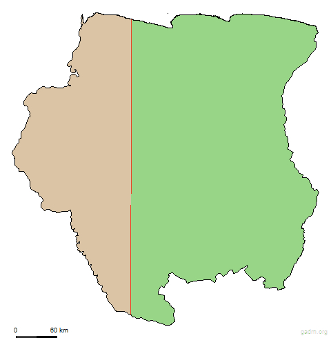 ForestsWar's tweet photo. 438km² deforestated globally on Wednesday, February 24, 2021. 47,129km² in total. 100,631km² remaining in #Suriname. #deforestation https://t.co/c4TcQ2N5fG