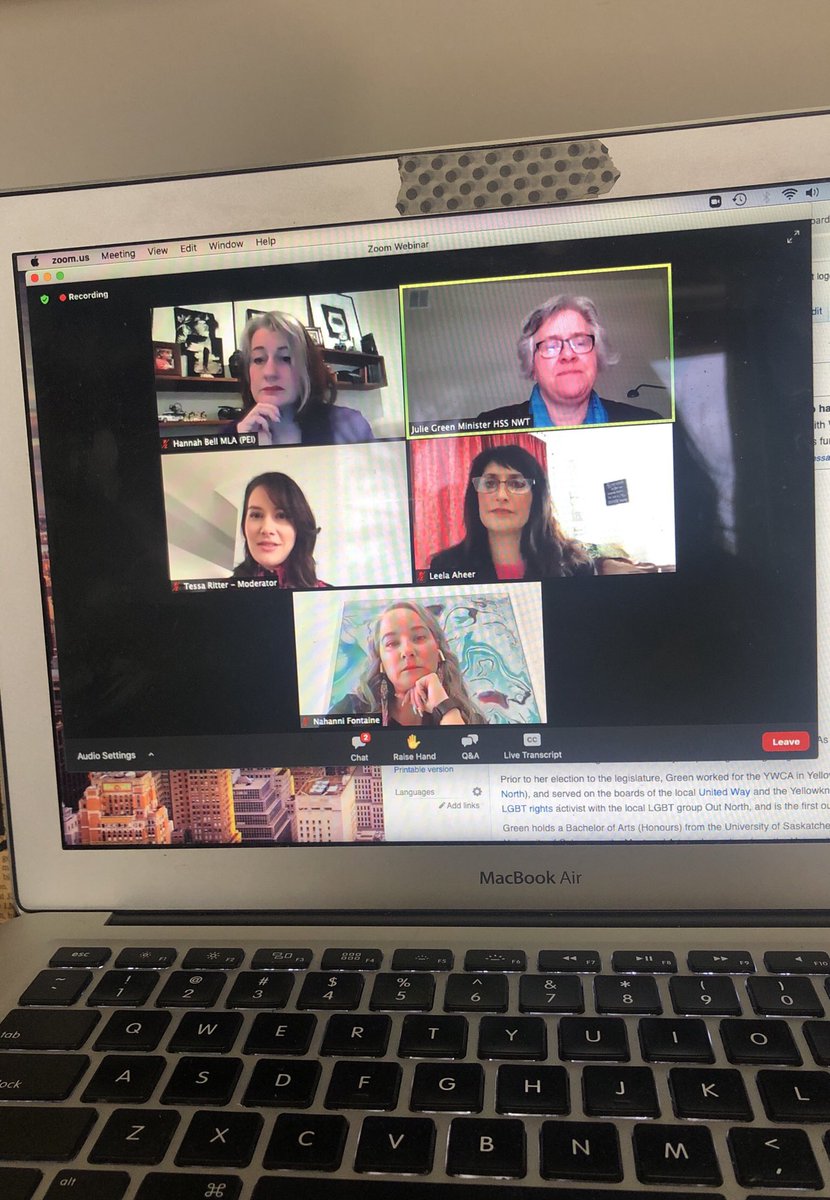 Wonderful panel from provincial and territorial female politicians at #dov2021 day 3! This conference continues to amaze and inspire me <a href="/EqualVoiceCA/">Equal Voice</a>