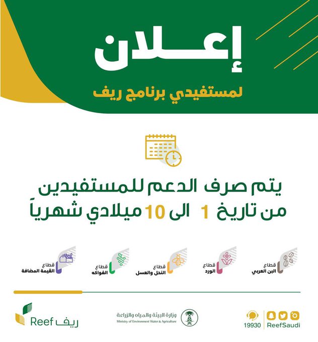 صرف دعم ريف 