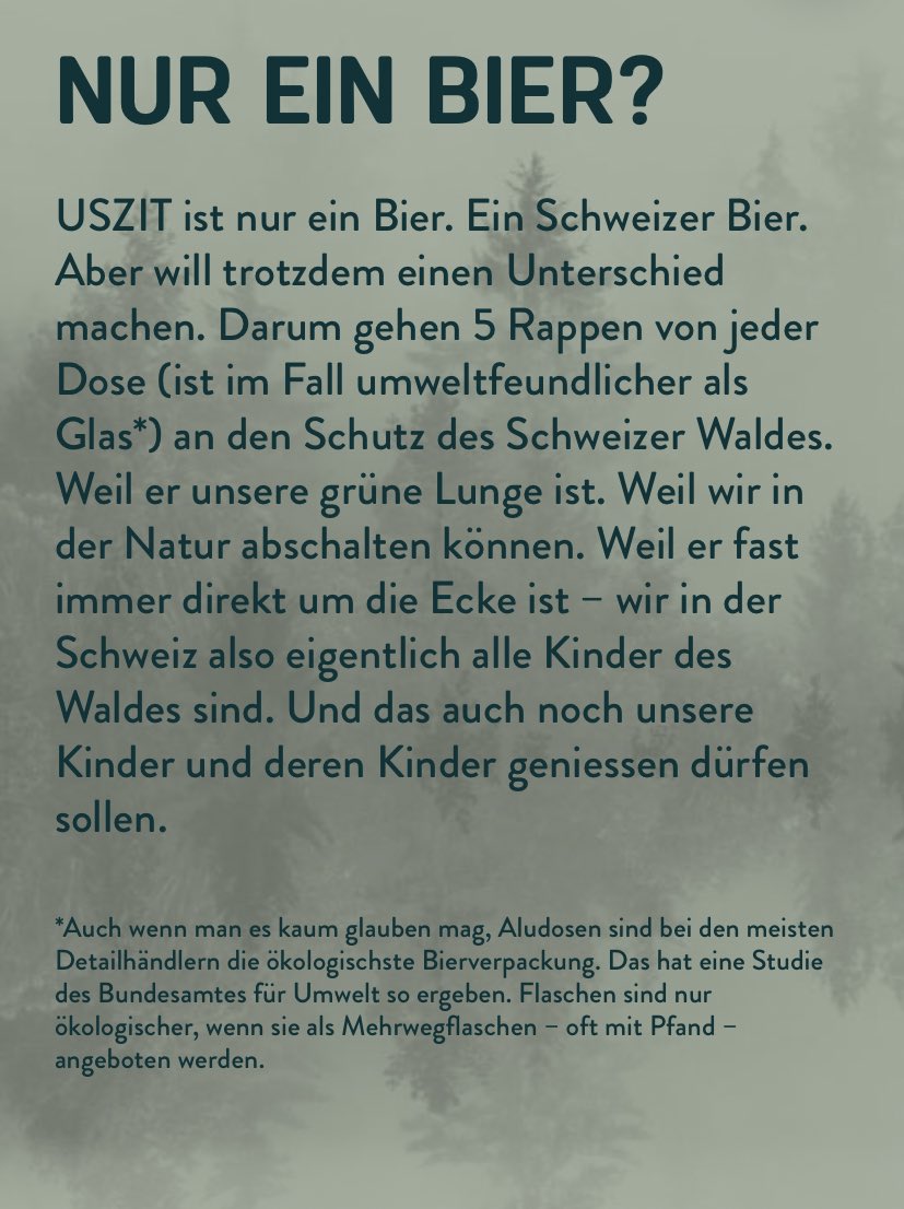 SandroSamba's tweet photo. „Der Schweizer Forstverein führt denn auch als erstes Argument für den Luchs und den Wolf auf: Sie leisten einen wichtigen Beitrag in der Bestandesregulierung von Reh, Hirsch und Gämse.“ #uszit #bier 🌲🍻@justDrink_ch
https://t.co/tFXvkZ8l47 https://t.co/hoY2JJE1Zg