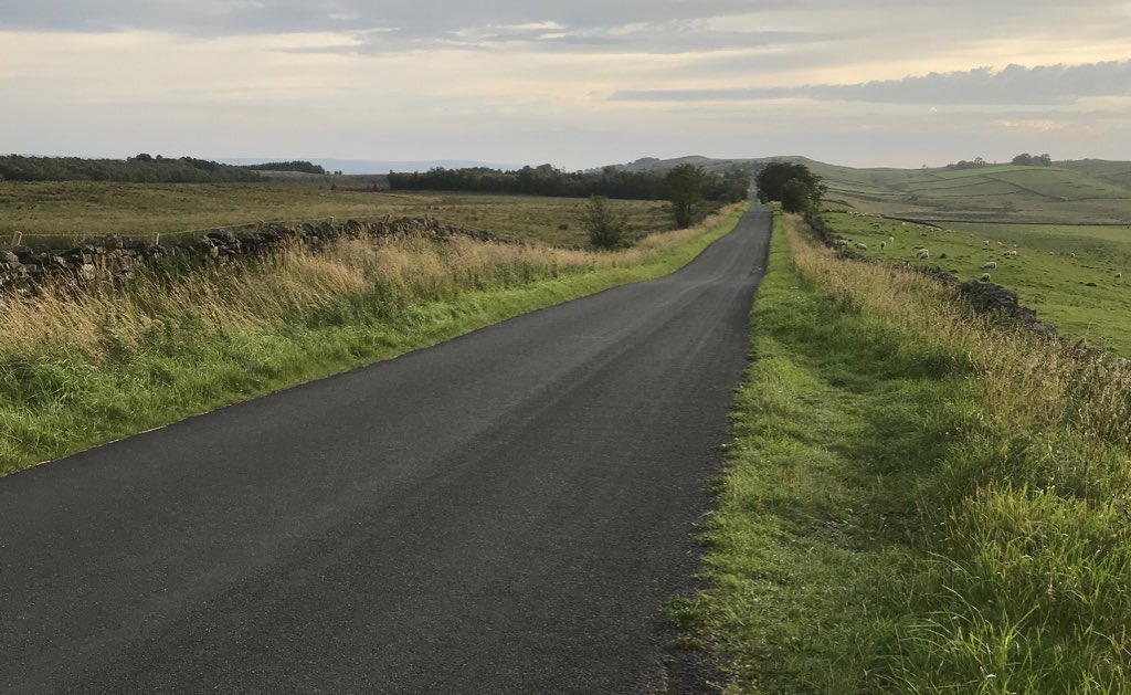 KatesfWriter's tweet photo. #Stanegate Road, originally constructed by Roman soldiers in the late first century AD to provide an east-west access for soldiers and supplies to the frontier area. Predates #HadriansWall (construction began AD 122) and is south of the Wall and the Vallum. https://t.co/aWZEE9X022