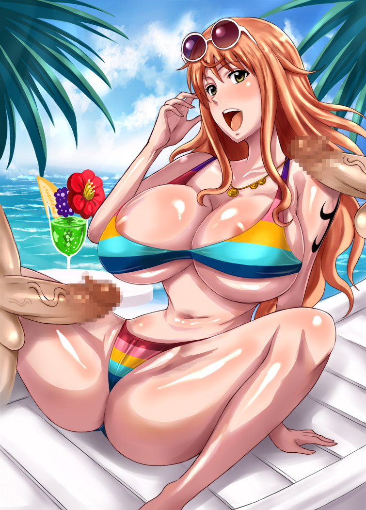 Nami: Oh wow, you're both already this erect from seeing me? pic.twitt...