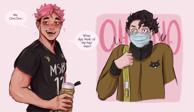 Pink haired tsumus ?:-)
#sakuatsu #haikyuu 