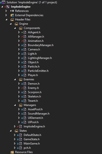 GamesImplode's tweet photo. Although it's a sunday, crunch never stops! Here's how my games header files are looking. There's a lot more to come!
#sfml #gamedev #indiegamedev #indie #gamedeveloper #gamedevelopment #indiedev #indiedeveloper #indiegamedevelopment #indiegames #gamesprogramming #programming https://t.co/rrVSKeZayr