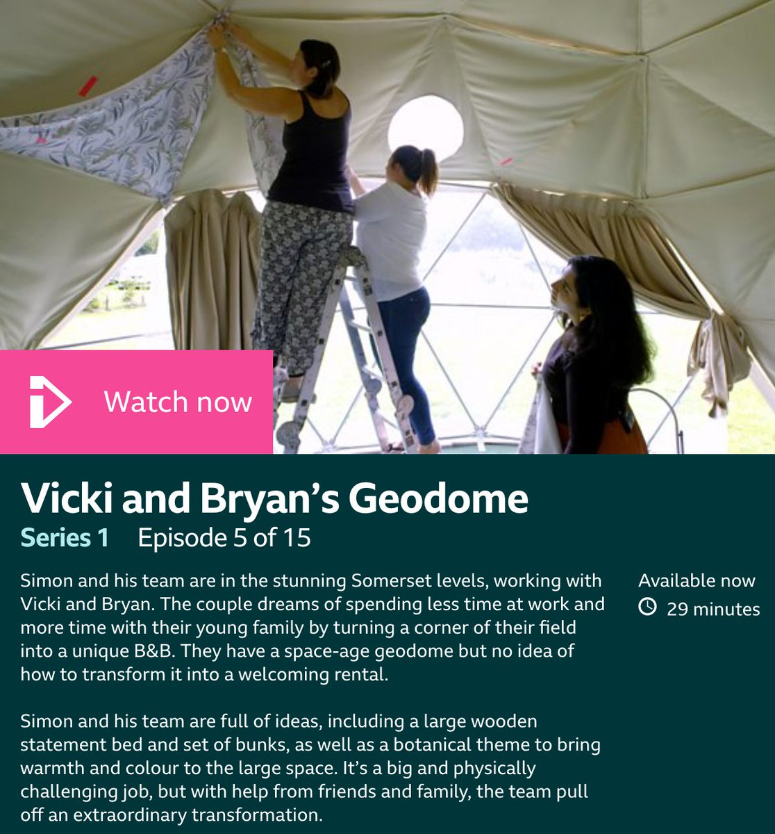 Brilliant seeing Somerset-based #glamping business <a href="/Tractorsancream/">Tractors & Cream</a> on <a href="/BBCTwo/">BBC Two</a>. We were lucky enough to meet Vicki (a fellow <a href="/BBSTourismaward/">BBSTourismAwards</a> finalist) this week and great that 'My Unique B&amp;B' made by Bristol-based creatives <a href="/PlimsollProds/">Plimsoll</a> &amp; <a href="/filmsat59/">Films at 59</a>!
👉bbc.co.uk/programmes/m00…