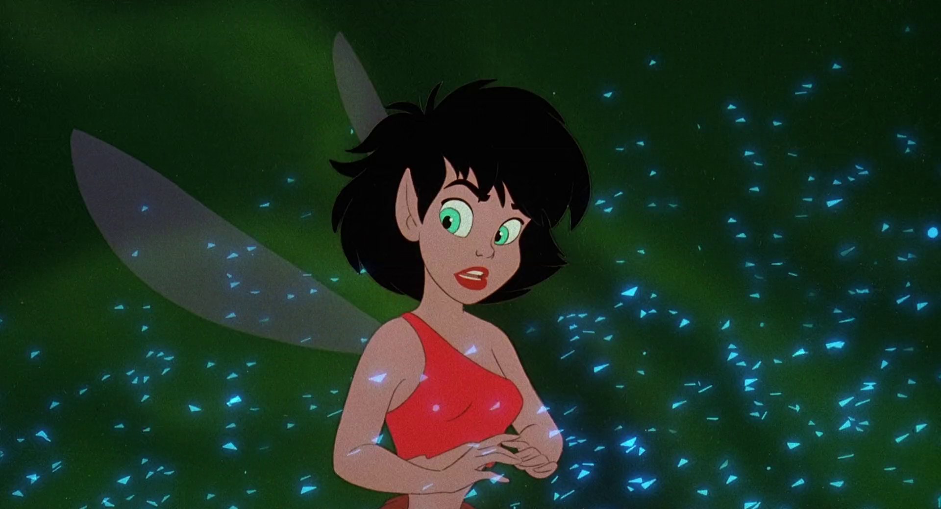 “Screenshots of Crysta from FernGully: The Last Rainforest. 