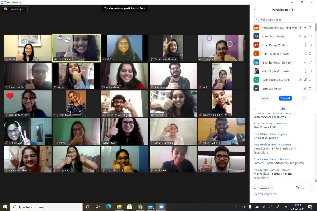 TrustAmoli's tweet photo. We kickstarted our new tenure for the year 2021. The virtual orientation made all our #volunteers, from different parts of the country, unite in an interesting way. 
To a tenure filled with fun sessions, growing as a family and most importantly, spreading #awareness . @TrustAmoli https://t.co/XaoIDIHLQr
