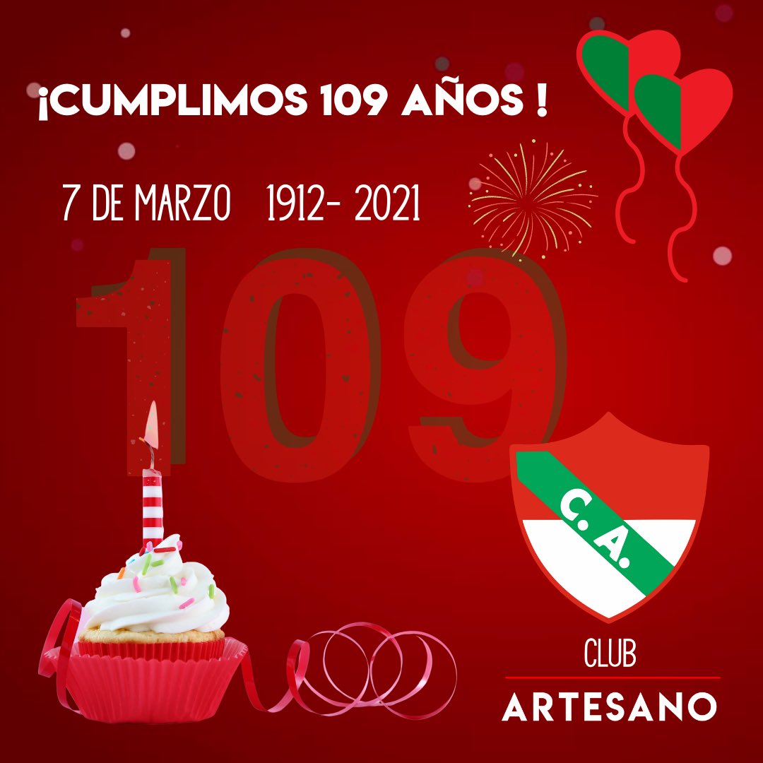 ClubArtesanoNH's tweet photo. Llegamos a los 109 años ! Nuestra gratitud a toda la familia artesanense y a toda la comunidad. Construyamos juntos esta historia.
#felizcumpleaños #clubartesano #dalerojocorazón https://t.co/8AcZHqlK3d