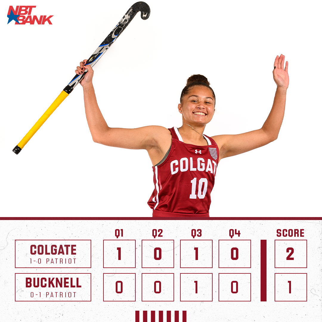 ColgateFH's tweet photo. FINAL: Goals by Kniezewski and Minturn were paired with 11 saves by Unger.

And head coach April Cornell has earned her first Patriot League win of her career in the season opener! https://t.co/bFteywZoMb