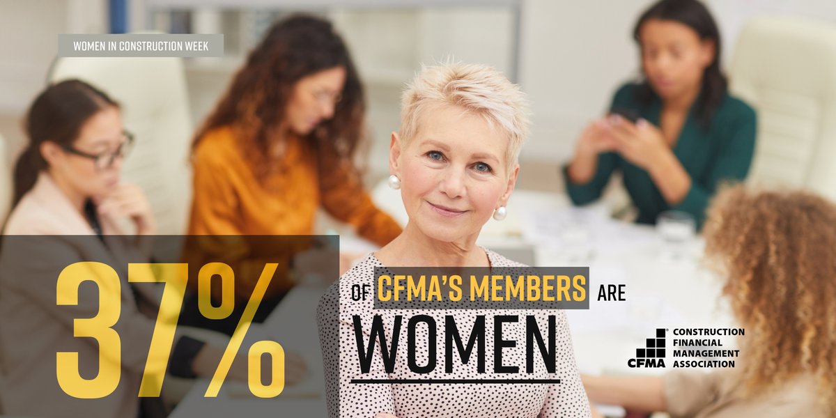CFMA's tweet image. Today kicks off Women In Construction Week and we wanted to take a moment to acknowledge the women of CFMA! #WICWeek