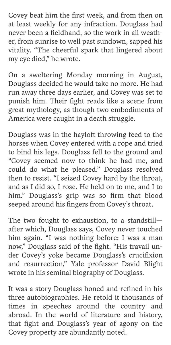 “In this field Frederick Douglass beat his white enslaver and emerged a man.”

via @NKingofDC 

https://t.co/PtzLALHr5o https://t.co/XbmdU65sI4