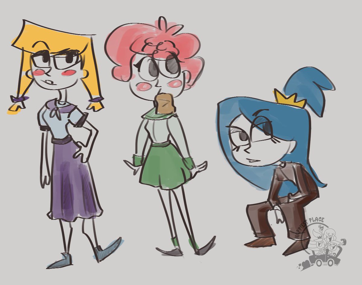 P-pretty Ladies....

 our amazing director <a href="/madds_lion/">🍮🎠maddi! @Eitaku Nation 3/100🎠🍮</a> reimagined our girls as Utena characters and school girls.

#animation #studentfilm #thehappiestplace #characterdesign