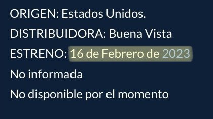 day 66 - according to cines argentinos, "the most visited film website in argentina", quantumania could have a release date listing for february 16, 2023. http://m.cinesargentinos.com.ar/pelicula/8607- …