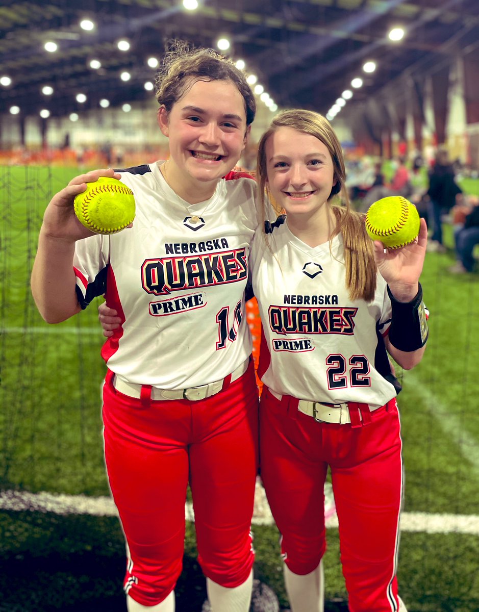 NEReignJonas's tweet photo. A pair of home runs by these two were enough to secure the W. 💣💣

 S/O to Brooklyn Sargent for hitting her first home run!! First of many for #22!! 
 
S/0 to Ava Wolters for hitting her first home run of the year!!  

#QuakesJonas #ProveIt #BombSquad https://t.co/mgGS3tNUGs