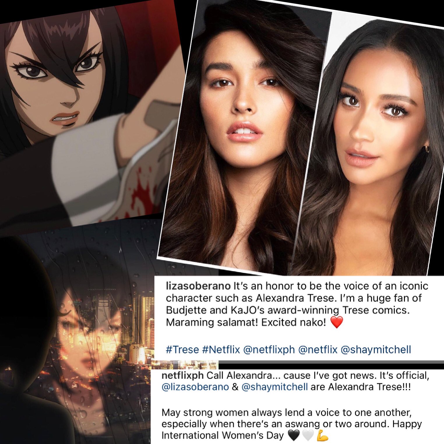 CinemaBravo - LOOK: Official poster for new Netflix Original Anime Series  #Trese, starring Liza Soberano and Shay Mitchell, voicing Alexandra Trese  for Filipino and English dubs respectively. Premieres June 11 on Netflix.