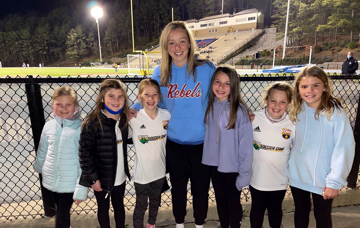 alex_carroll33's tweet photo. Loved seeing some of the younger girls I coached in the fall at our hs game Friday night! They said they loved watching the @1Rebel_WSOC girls play. Glad our hs girls are setting the example for the younger kids! https://t.co/wy8Vqnxlk9