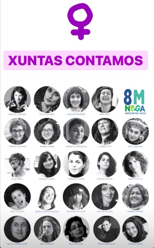 ᑕᕼᑌᔕ ÁᒪᐯᗩᖇEᘔ (@chus4lvarez) on Twitter photo As #narradoras de #NOGA 💜
O <a href="/ColectivoNoga/">Colectivo Noga</a> é tamén un espazo de alianzas, no que imos construíndonos coa forza, a experiencia e o apoio das outras, sentindo así que aquí contamos moitas e contamos moito.
Dende a #NarraciónOralGalega este #8demarzo coidámonos para mudalo todo ✊🏾 As #narradoras de #NOGA 💜
O <a href="/ColectivoNoga/">Colectivo Noga</a> é tamén un espazo de alianzas, no que imos construíndonos coa forza, a experiencia e o apoio das outras, sentindo así que aquí contamos moitas e contamos moito.
Dende a #NarraciónOralGalega este #8demarzo coidámonos para mudalo todo ✊🏾