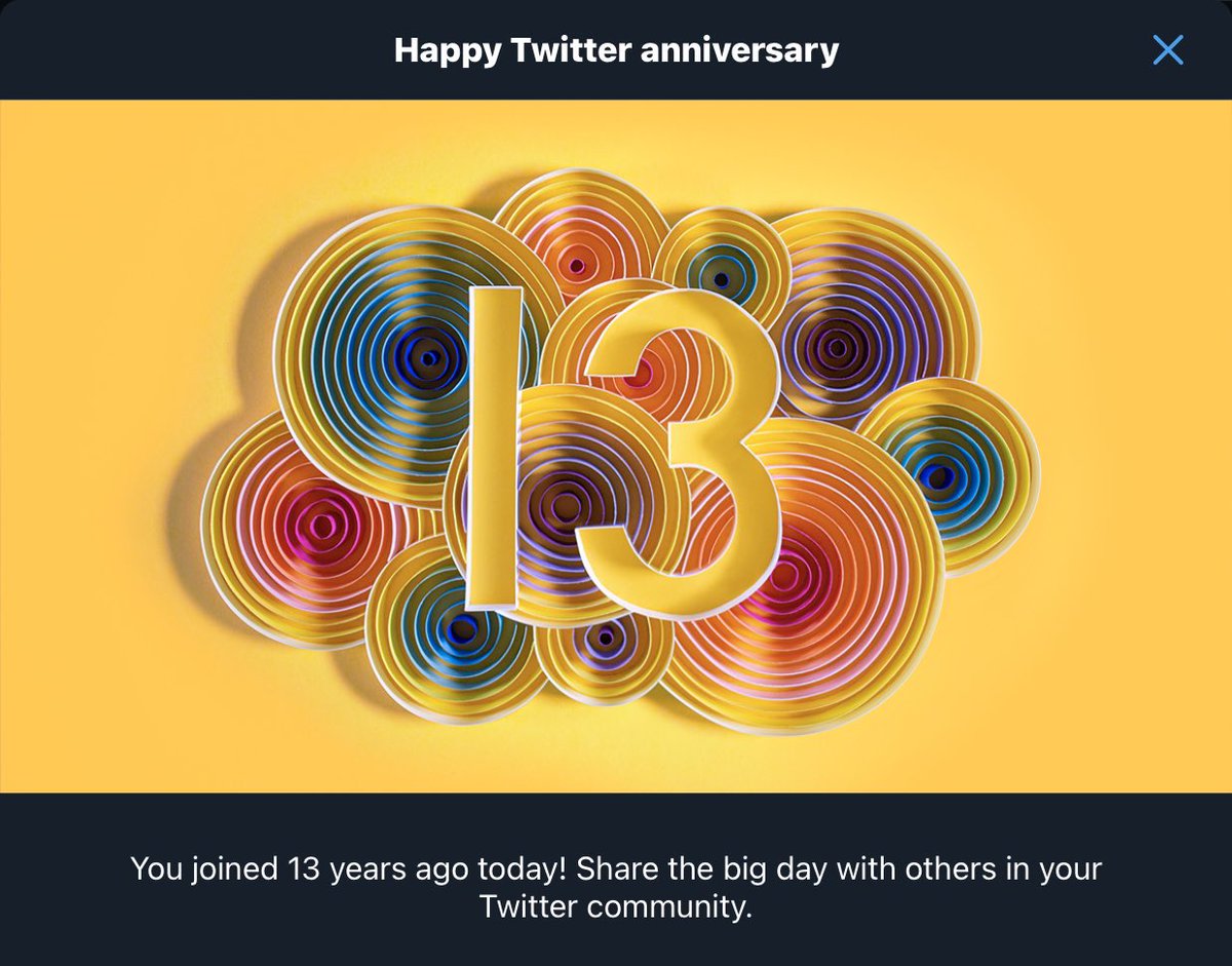 13 years of Twitter... wow!