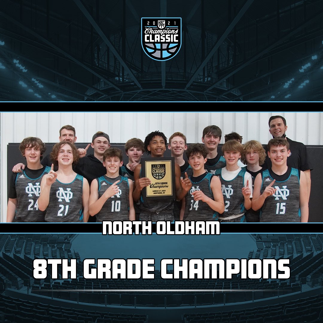 kbchoops's tweet photo. Congratulations to North Oldham as the winners of the 8th Grade Championship Bracket ❗️❗️❗️ #kbcchampionsclassic @kbchoops @the_camp_one https://t.co/r3ymrwpidT