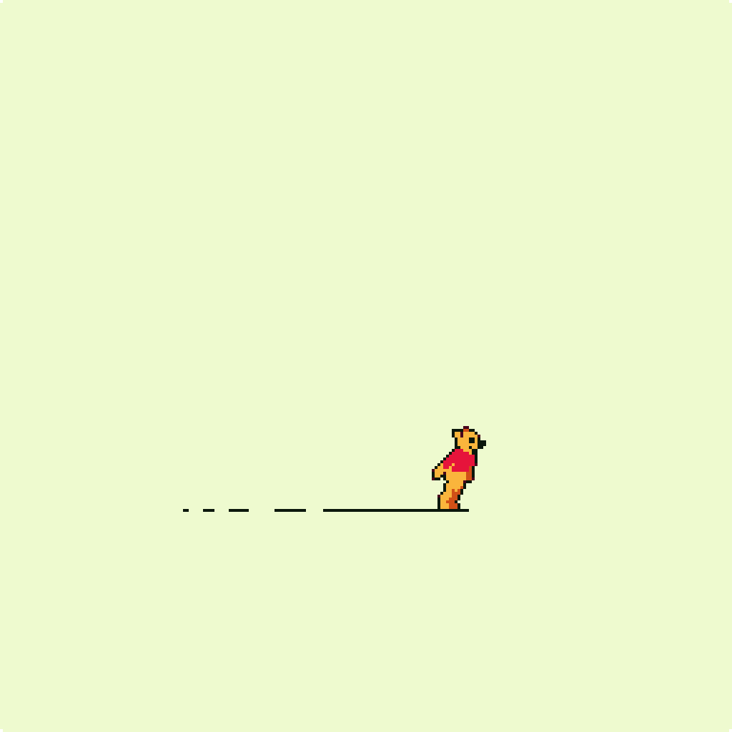 AlexFoyt's tweet photo. My girlfriend has a Pooh Bear she made as a kid. We call him "Flat Pooh," because she didn't exactly understand how to make things 3D at the time.

#plush #pixeldailies @Pixel_Dailies #WinnieThePooh https://t.co/zhMt6cv1Kd