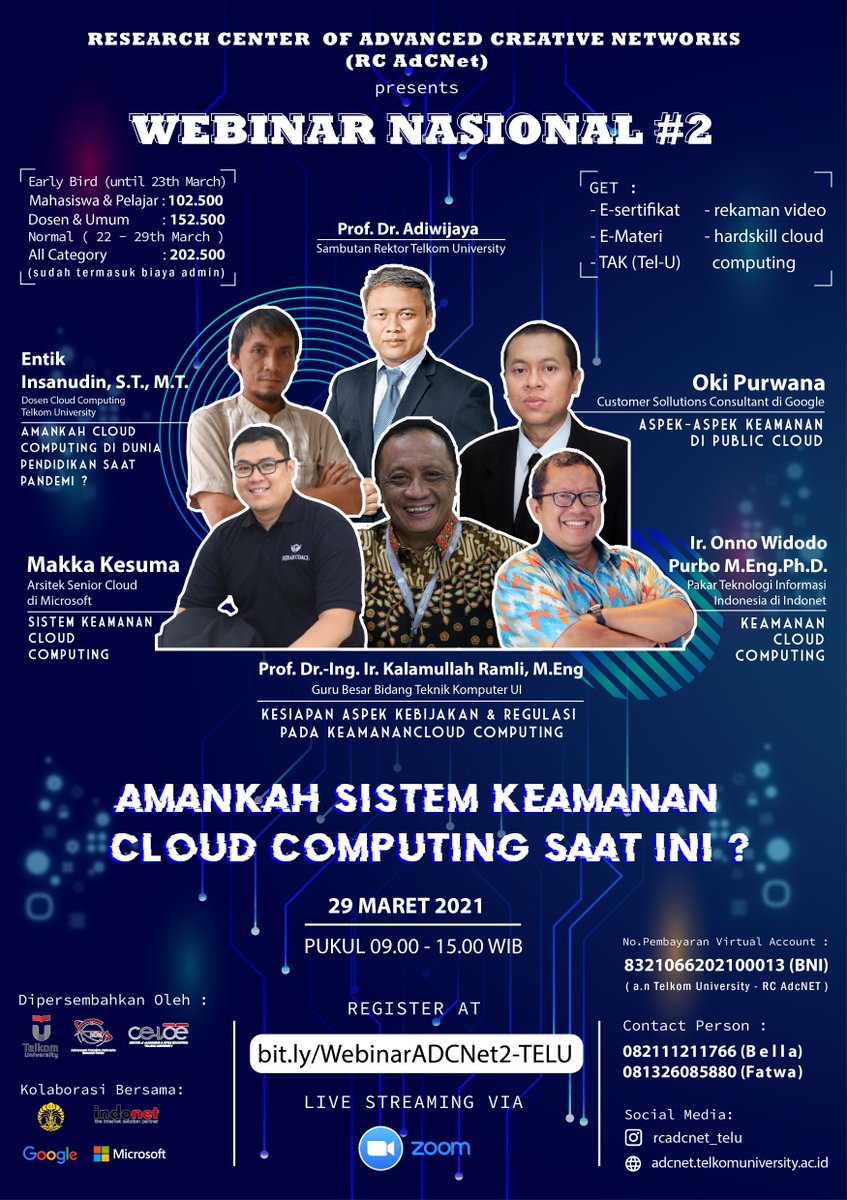 onnowpurbo's tweet photo. Senin tgl 29 Maret webinar "Cloud Security" terbuka untuk umum. https://t.co/jUMEg82XUs