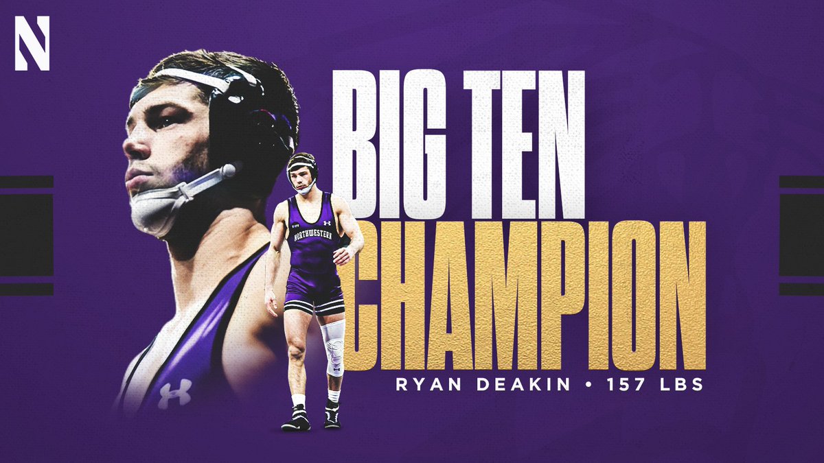 Back. To. Back. 👑👑

<a href="/RyanDeakinn/">Ryan Deakin</a> is the <a href="/B1GWrestling/">Big Ten Wrestling</a> 157lbs champion! 

#GoCats | <a href="/CoachMattNU/">Matt Storniolo</a>