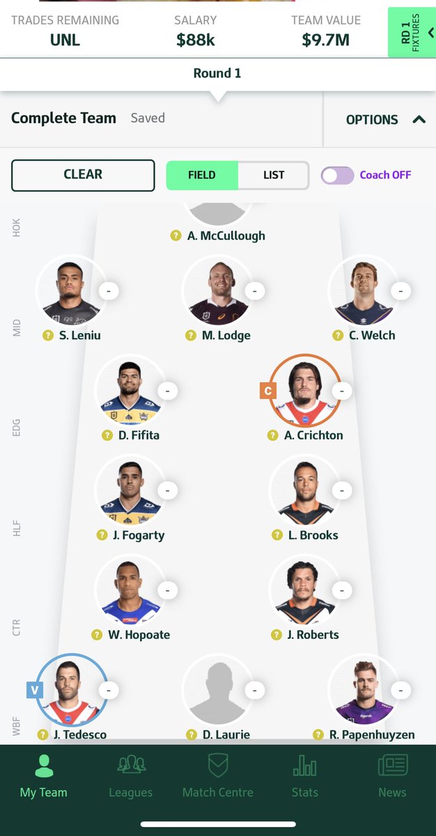 OhhYeahhRachel's tweet photo. @otlfantasyrl Any tips with my Fantasy team? and how do you think I went with my first Draft? I had the 11th pick out of 12. https://t.co/VxtVAvIHOQ