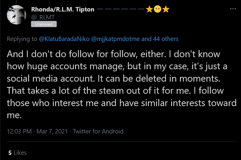 KlatuBaradaNiko's tweet image. Huge accounts manage easily with #TwitterMaintenance packages

We all know, Twitter or account owner can choose to make an account vanish anytime: it's a given

Everyone chooses their own path, for how they run their account, &amp;amp; have different objectives