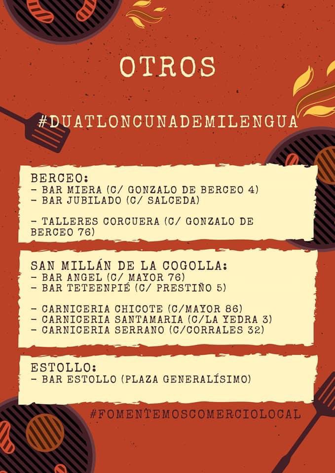 Desde la FERTRI también trabajamos con los Ayuntamientos y entidades locales para dar valor a empresas de la zona y que nuestra prueba genere valor añadido a las localidades. Os dejamos algunos planes para el fin de semana del I Duatlón Super Sprint Cuna de mi Lengua en Berceo.